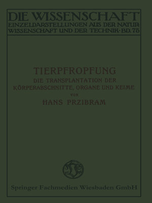 cover image of Tierpfropfung